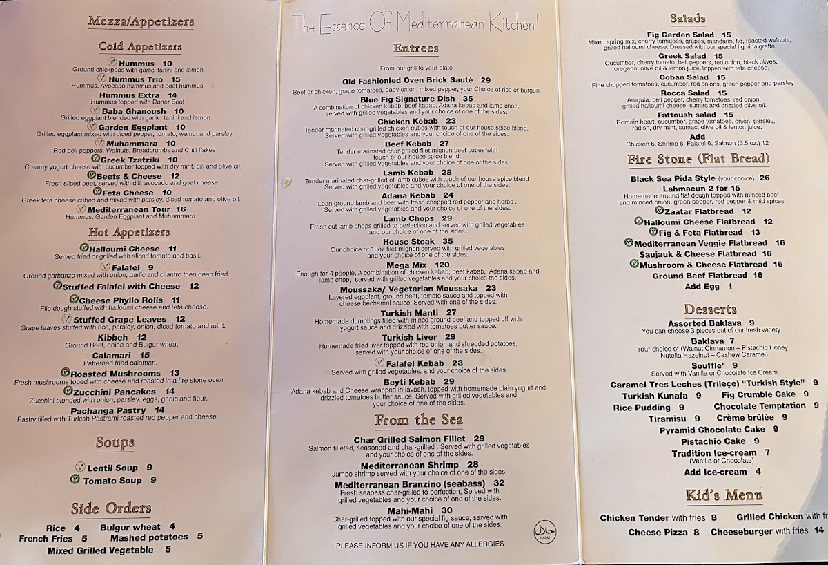 Menu - Blue Fig Garden photo 2